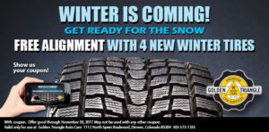 Free Alignment with 4 New Winter Tires