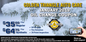 January 2019 Oil Change Coupon