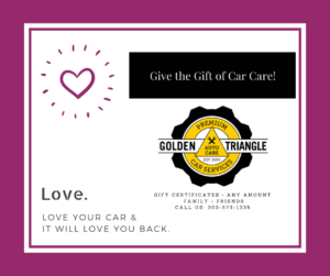 Car Care Gift Certificate February 2019