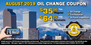 August 2019 Oil Change Coupon