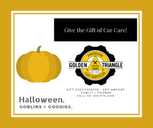 Car Care Gift Certificates Available - Halloween Theme