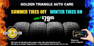 Summer Tires Off/Winter Tires On for $79.95 good through Nov 30 2019
