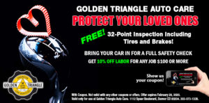 Protect Your Loved Ones: Free 32-point inspection + 10% off any labor over $100, good through Feb 29, 2020