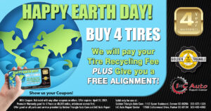 Buy 4 Tires, Get Free Alignment & Old Tire Recycling from Golden Triangle Auto Care