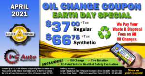 Downtown Denver Oil Change Deal for Earth Day 2021