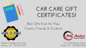 Car Care Gift Certificates from Golden Triangle Auto Care