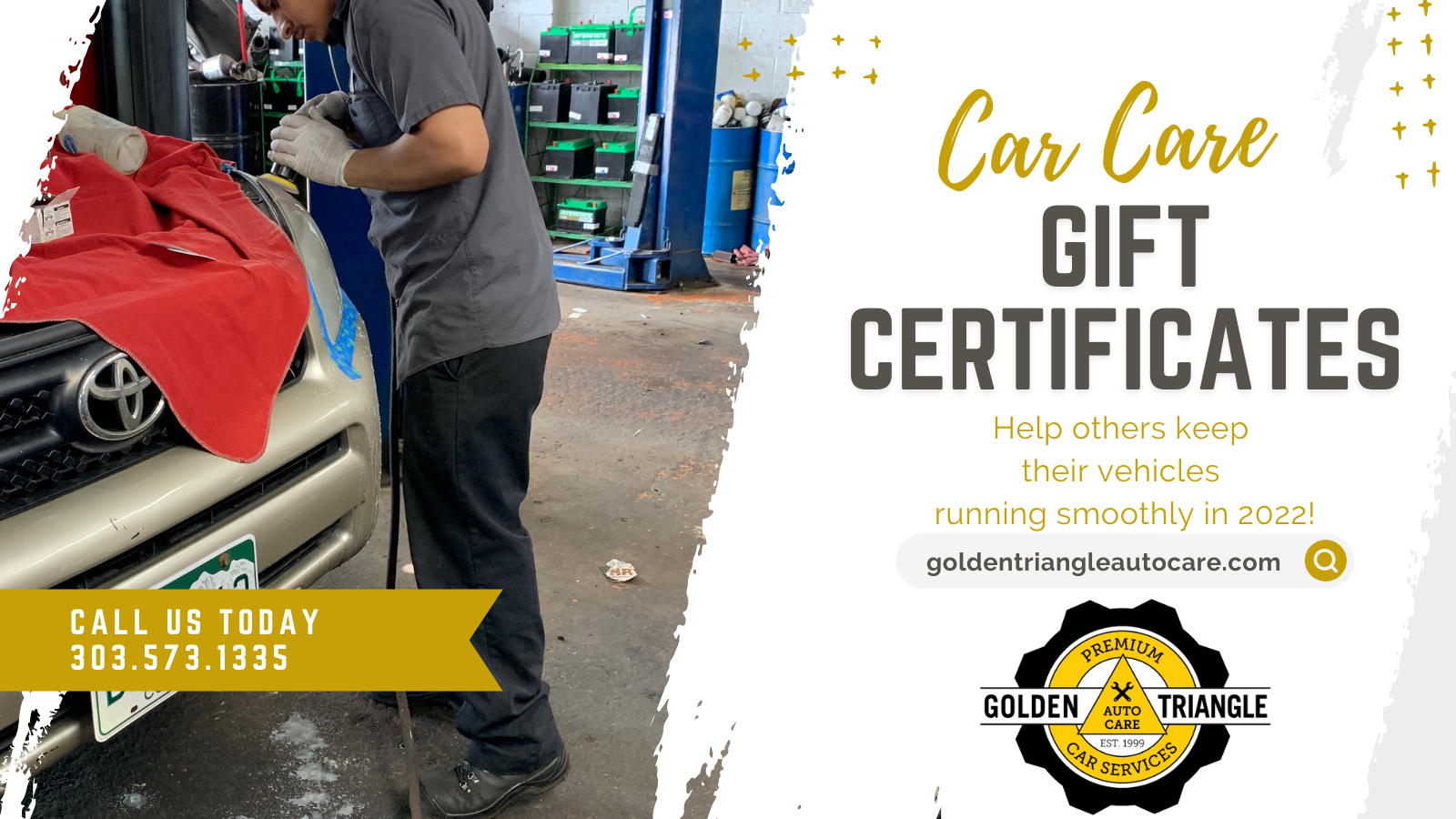 Car Care Gift Certificates at Golden Triangle Auto Care Denver CO