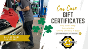 Golden Triangle Auto Care has Car Care Gift Certificates