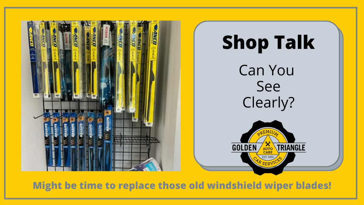 Golden Triangle Auto Care Windshield Wiper Blades in Stock