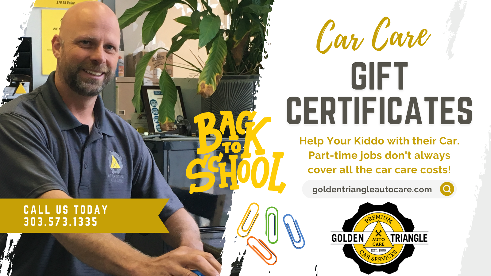 Back to School Car Care Gift Certificates