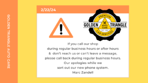 Golden Triangle Auto Care Voice Mail